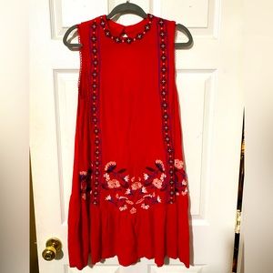 Embroidered tank tunic NWOT